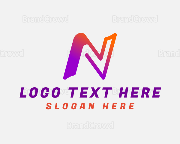 Digital  App Letter N Logo