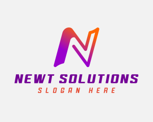 Digital  App Letter N logo design