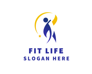 Human Star Dance Fitness logo design