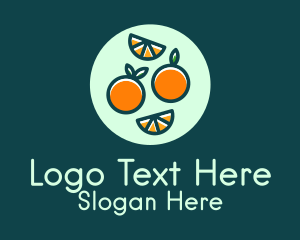 Fresh Orange Fruit Logo