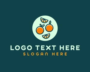 Orange Blossom - Orange Slice Fruit logo design