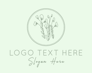 Florist - Natural Plant Embroidery logo design