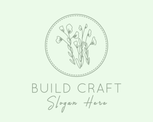 Natural Plant Embroidery logo design