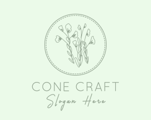 Natural Plant Embroidery logo design