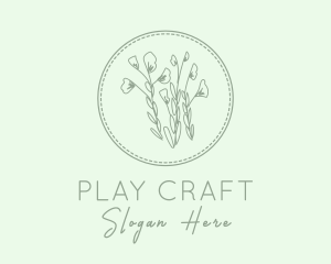 Natural Plant Embroidery logo design