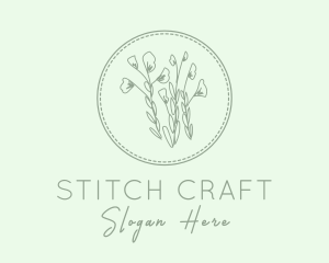 Natural Plant Embroidery logo design
