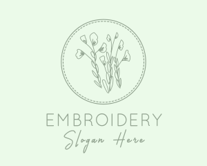 Natural Plant Embroidery logo design