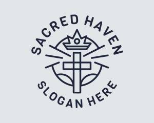 Convent - Crown Cross Worship logo design