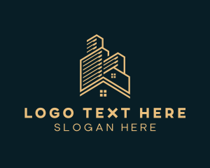 Accommodation - Real Estate Building Contractor logo design