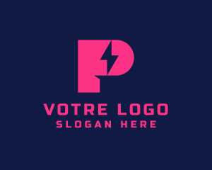 Electrical - Modern Lightning Letter P logo design