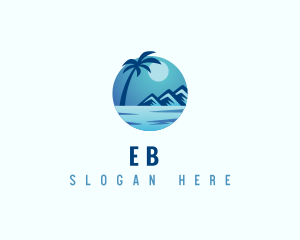 Tropical Vacation Island Logo