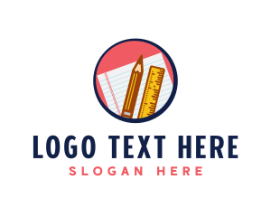 Ruler - School Pencil Ruler logo design