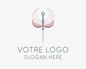 Organic Leaf Acupuncture Needle  Logo