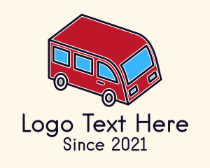 Camper Van - Red Toy Van logo design