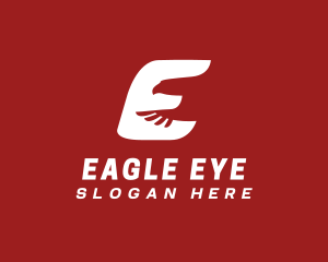 Flying Eagle Letter E logo design