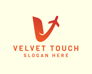 Aviation Airplane V logo design