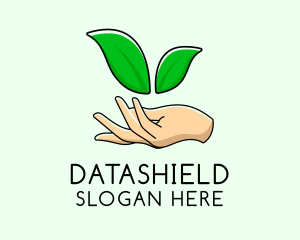 Seedling Hand Gardening Logo