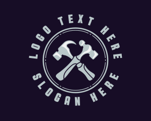 Tool - Carpentry Hammer Tool logo design