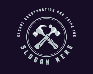 Carpentry Hammer Tool Logo