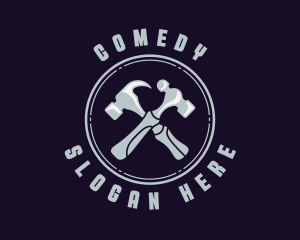 Sledge Hammer - Carpentry Hammer Tool logo design