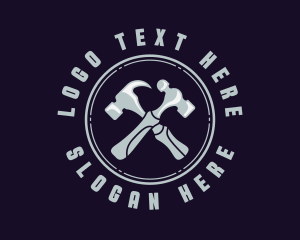 Carpentry Hammer Tool Logo