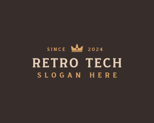 Retro Crown Business logo design