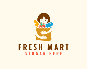 Supermarket - Supermarket Grocery Shopper logo design