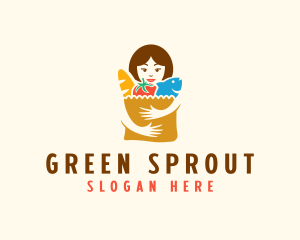 Supermarket Grocery Shopper logo design