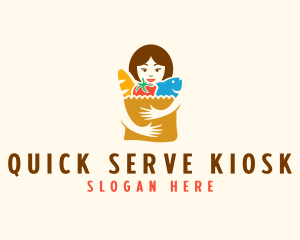 Supermarket Grocery Shopper logo design