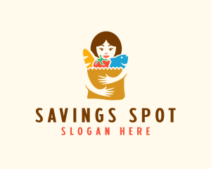 Supermarket Grocery Shopper logo design