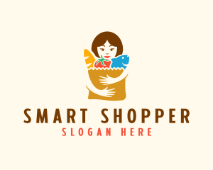 Shopper - Supermarket Grocery Shopper logo design