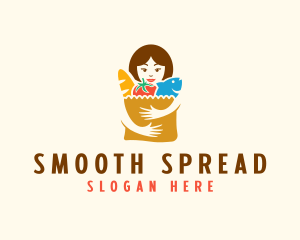 Supermarket Grocery Shopper logo design