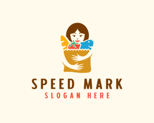 Supermarket Grocery Shopper logo design