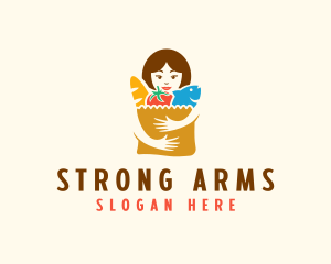 Arms - Supermarket Grocery Shopper logo design