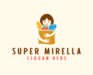 Supermarket Grocery Shopper logo design