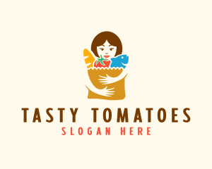 Supermarket Grocery Shopper logo design