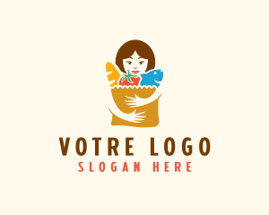 Buyer - Supermarket Grocery Shopper logo design