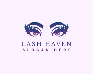 Eye Beauty Eyelash logo design