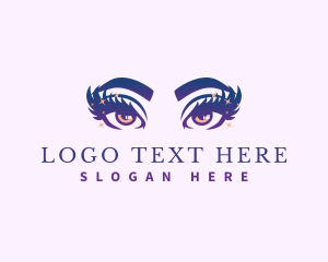 Lashes - Eye Beauty Eyelash logo design