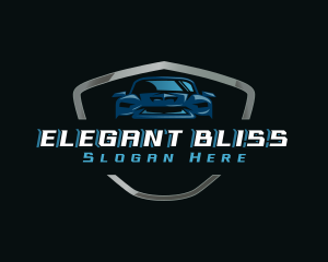 Supercar - Sports Car Shield logo design