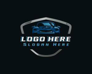 Restoration - Sports Car Shield logo design