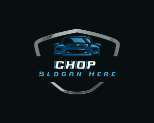 Engine - Sports Car Shield logo design