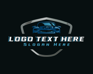 Supercar - Sports Car Shield logo design