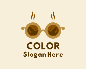Coffee Cup Sunglasses  Logo