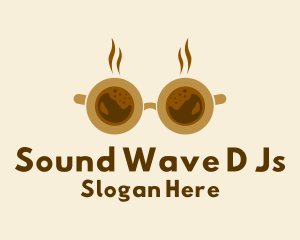 Coffee Cup Sunglasses  Logo