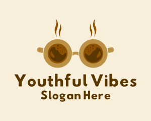 Coffee Cup Sunglasses  Logo