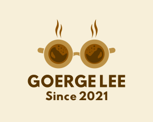 Caffeine - Coffee Cup Sunglasses logo design