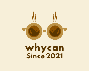 Caffeine - Coffee Cup Sunglasses logo design