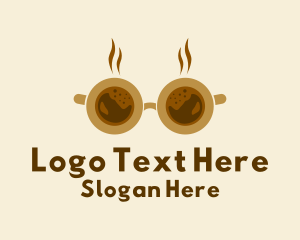 Coffee Cup Sunglasses  Logo
