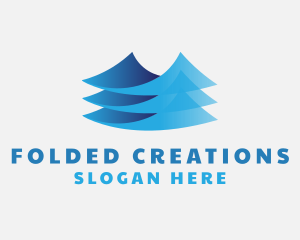 3D Paper Layer Business logo design